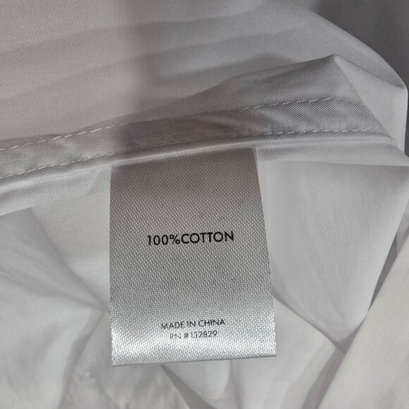 GRLFRND Alessandra Oversized Shirt with Jeweled Collar in White XS - Picture 9 of 12